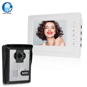 Komórki drzwi Nowe 7 -calowe tft wideo system domowy 700TVL IR Nocny kamera Kolor Indoor Monitor Screen DIY Telefon wideo