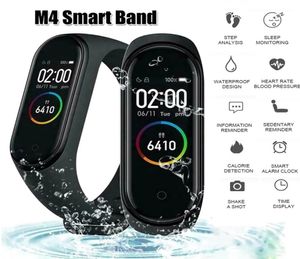 M4 Fitness Tracker Smart Watch Sport Sport Heart Pressão Monitor de pressão Saúde Banda inteligente à prova d'água para iOS Android phon1729899