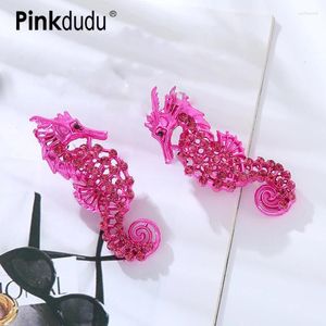 Dangle Ohrringe Temperament übertrieben Style Sea Horse Drop Legierung Strass Trendy Animal PD1578