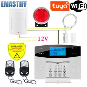Springs Wifi Wireless Wire Gsm Home Security Alarm System with Motion Sensor Detector for Tuya Smart Life App Works Alexa & Google