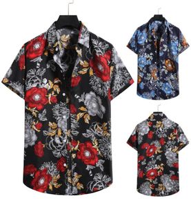 2021 Spring and Summer Beach Flowers Shirt Hawaiian Shirts Men039s Large Size Special Occasion Club Party Wear7171770