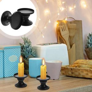 Candle Holders Burning Display Holder Metal Pillar Black Taper Candles Candlestick