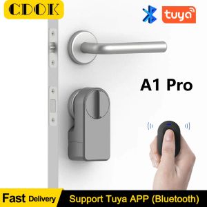 Kontrola CDOK A1 Pro Max Tuya Bel Smart Electronic Door Block Zestaw FOBS/Klawiatura bezprzewodowa/Smart Key Smart Life/Tuya Realne odblokowanie aplikacji