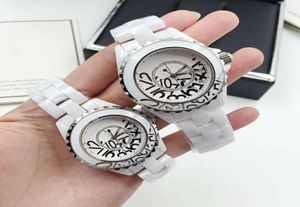 Fashion Quartz Watch 3833mm Ceramic Watch Case and Strap Messy Numbers Dial Lover039s Watch4991048