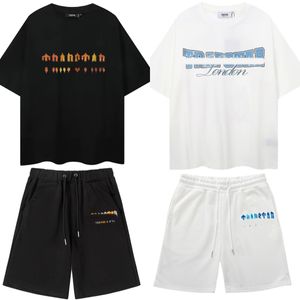 トラップスタートラックスーツメンショートパンツとTシャツセットハイキュウメンズデザイナートラックスーツ高品質刺繍ピュアコットンルーズカジュアルショートセットメンサイズS M L XL