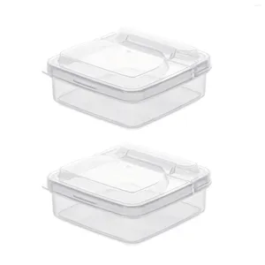 Storage Bottles 2pcs Fresh Keeping Flip Lid Butter Leak Proof Refrigerator Organizer Container Shatterproof Fruit Cheese Box