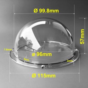 Housing 4 Inch Indoor Outdoor Acrylic Clear Dome Cover Surveillance Security CCTV Camera Housing Transparent Case 2mm Thickness 115x57mm