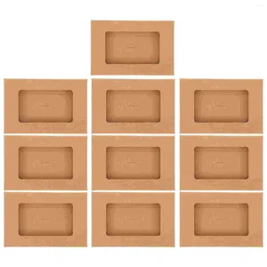 Brocada de presente 10 PCs Caixa de envelope de envelope de cartões postais Bolsas de embrulho caixas de papel Caixa de contêiner de armazenamento de cartões de armazenamento CELOPHAN