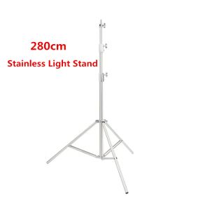 Monopods Stainless Steel Light Stand 280cm Heavy Tripod Duty for Studio Softbox, Monolight and Other Photographic Equipment