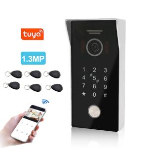 Intercom Tuya Smart App Remote Unlock WiFi POE IP Video Door Phone Video Intercom System Motion Detection Code Keypad RFID Camera