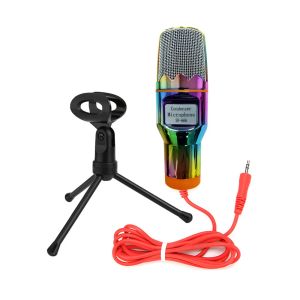 Microphones Wired Computer Microphone Portable Plug Play Studio Podcast Singing Recording Noise Reduction Desktop Condenser Sound Microphone