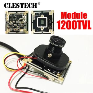 Cameras Lens Options 1200tvl Analog Cctv Mini HD Chip Modul Set Monitoring Circuit Board Color 1/4" Cmos IrCut Include Cable 38*32 Size