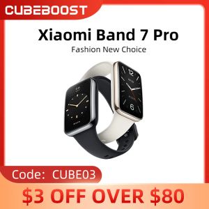 Pulseiras xiaomi mi banda 7 Pro relógio inteligente AMOLED SLACE SLACE OXIGEN OXYGEN Traker Bluetooth Bluetooth Waterproof com GPS NFC CN Versão