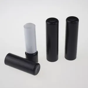 Garrafas de armazenamento preto 4.8g de batom de batom diy contêineres de tubos cosméticos vazios