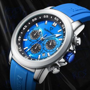 57 Mark Huafei Modemarke Herrenquarz mit drei Augen und sechs Pins Multifunktional Ditong Na Watch 27