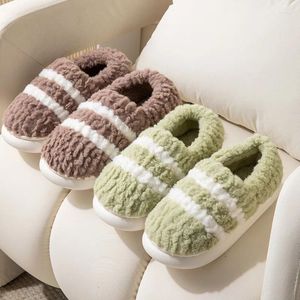 Slippers Factory Heel Cotton Women's Winter Warmth Fleece Thickened Home Use Soft-bottomed Wool Couple Shoes Men