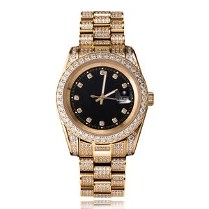 48 Quartz with Large Dial Calendar, Fashionable Full Zircon Accessories, Hip-hop Men's Watch 16