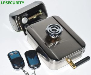 Satser Remote Control Electric Control Access Mute Lock Electric Door Lock för Doorbell Intercom Access (inget batteri)