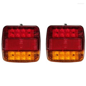 すべての地形ホイール1PC 20LED 12V防水耐久性のある車トラックLEDリアテールライト警告ライトトレーラーキャラバン用ランプ