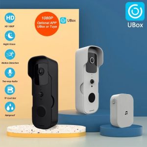 Kameror v30 ubox smart trådlös dörrklocka wifi video Intercom Digital Home Security Door Bell Electronic Doorman House Camera