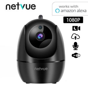 Material Netvue WiFi Camera 360 ° Baby Monitor Night Vision Security PET IP CAMERA 1080P CCTV AI HUMAN DETECTIONA MED NETVUE APP ALEXA