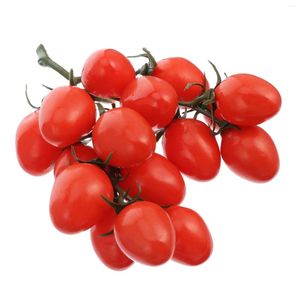 Party Decoration Simulated Fruit Skewers Foam Fake Props Faux Tomato Decor Lifelike Cherry Tomatoes Home Plant Model Artificial