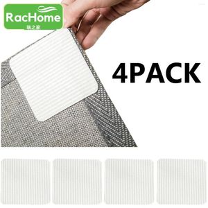 Bath Mats Reusable Rug Grippers Fixed Sticker 10x10cm Pads For Hardwood Floors Non Slip Washable Carpet Tape 4/8pcs