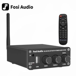 Amplificador fosi áudio bl20a bluetooth tpa3116 amplificador de potência de som 2.1ch 100w mini hifi classe d amp bass agudo com controle remoto udisk