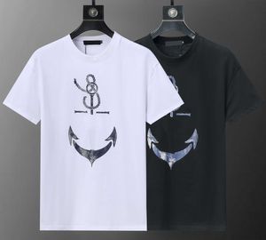 Designer de verão masculas camisetas d letra de pólo laminado impressão laminada manga curta luxuoso rua de luxo de grande porte