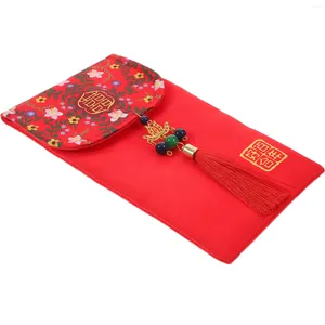 Подарочная упаковка xi Ткань красный конверт конверт кошельки китайский пакет денежных средств