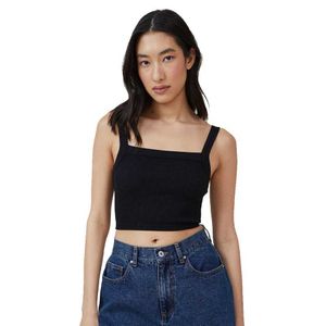 2024 Arrival Women Black Slim Fit Two Straps Stylish Crop Tops Summer Sleeveless t Shirts in Cheap Rates