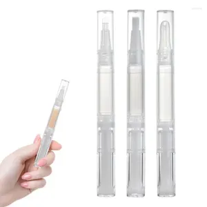 Storage Bottles Transparent Twist Pen Nail Oil Cuticle Foundation Portable Empty With Brush Cosmetic