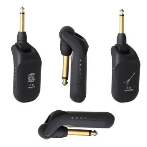 Adattatore C01 Filo per chitarra elettrica/Pickup wireless Pickup USB Ricevitore ricaricabile Impostare Audio originale per violino del tamburo elettrico