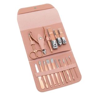 Clippers de unhas Terno 12/16pieces Clippers de unhas tesoura de unha dobra a ferramenta de arquivo de unhas de manicure de manicure