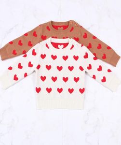 Ins flickor älskar hjärta stickade pullover barn långärmad avslappnad pullover vår ny valentine039s dag mor och dotter swe7133573