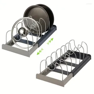 Kitchen Storage Kitchenware Organizer Expandable Pot And Pan Lid Bowl Holders Counter Retractable Rack Shelf Draining Dish Tray Drawer