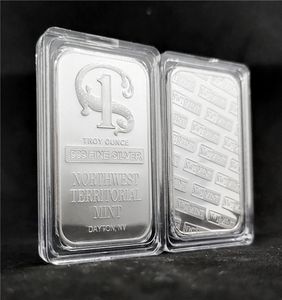 5pcs مركبة غير مغناطيسية شمال غرب Mint Dayton NV 1 Troy Ounce 999 Fine Sliver Plated Bar Bullion Collection32578366