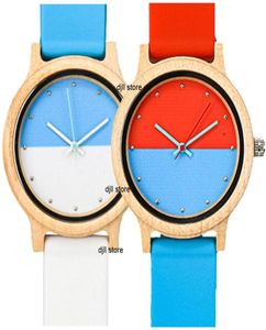 Silikonowy zespół Wood Watch For Para mężczyzn Women Lover039s Kwarcowa Zegarstka Prosta minimalistyczny styl Creative Clock Student Clock W2104382