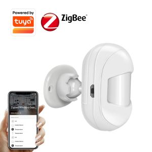 検出器Tuya Zigbee Smart PIRモーションセンサーはバッテリーに組み込まれたパッシブ赤外線検出器セキュリティバーグラーアラームセンサースマートライフアプリ