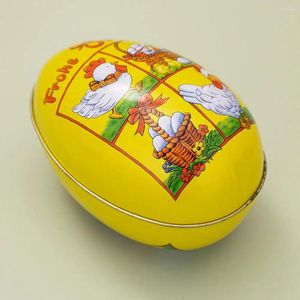 Present Wrap Happy Easter Treat Box Iron Egg Candy for Kids Chicken Mönster Biscuit Portable