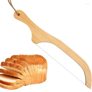 Выпечка инструментов лук -хлеб резак с разрежением французских лезвий с деревянной ручкой аксессуары