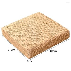 Poduszka świetna podłoga wielokrotnego użytku w japońskim stylu słomy płaski siedzenie ręcznie wykonane lekkie tkane do ogrodu