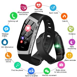 Watches IP67 Waterproof Smart Watch Tętno -tętno/Współtśniak Blood Smart Branslet Bracelet Tracker na Android ios Huawei Xiaomi