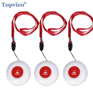 Button Topvico SOS Emergency Elderly Panic Button Required Work With Tuya Smart Life Or Rf433 mhz Hugs For Home Security System