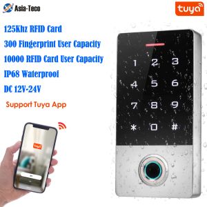 Kit 125KHz RFID Metal Keypad Waterproof WiFi Tuya App Door Lock Access Control System KeyPad Door Entry Access Controller Wiegand