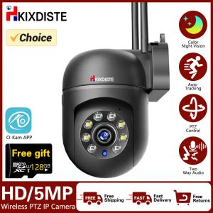 Kamery okam 5MP Mini Wi -Fi PTZ Outdoor Baby Monitor Bezprzewodowy CCTV Security Camera Humanoid Automatyczne śledzenie Kolor Night Vision