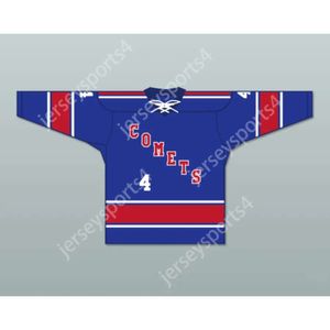 GDSIR Custom Blue Pierre Prevost 4 Utica Comets binder Hockey Jersey New Top ED S-M-L-XL-XXL-3XL-4XL-5XL-6XL