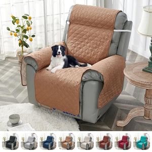 Tampa de cadeira Anti-Dirty Reclinner Sofá Capa para cães animais de estimação Kid Kid Slip Slipcohing Slipcovers Protetor de móveis de poltrona sólida