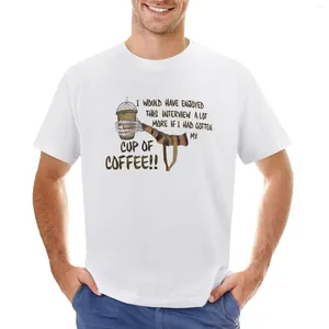 メンズタンクトップミイラのTシャツ美学服の税関アニメ男性服のコーヒー
