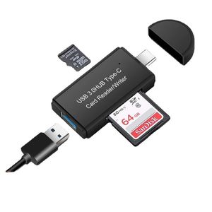 Mikro USB Tip C USB OTG Kart Okuyucu Yüksek Hızlı 3.0 USB Mikro USB OTG TF/SD Adaptörü Tip-C USBC Bilgisayar Uzatma Başlığı PC